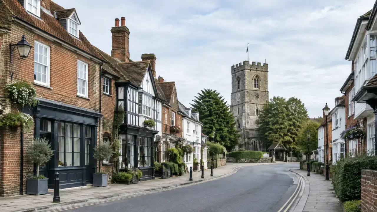 Old Amersham town centre in the Chilterns — CQD commercial cleaning service area