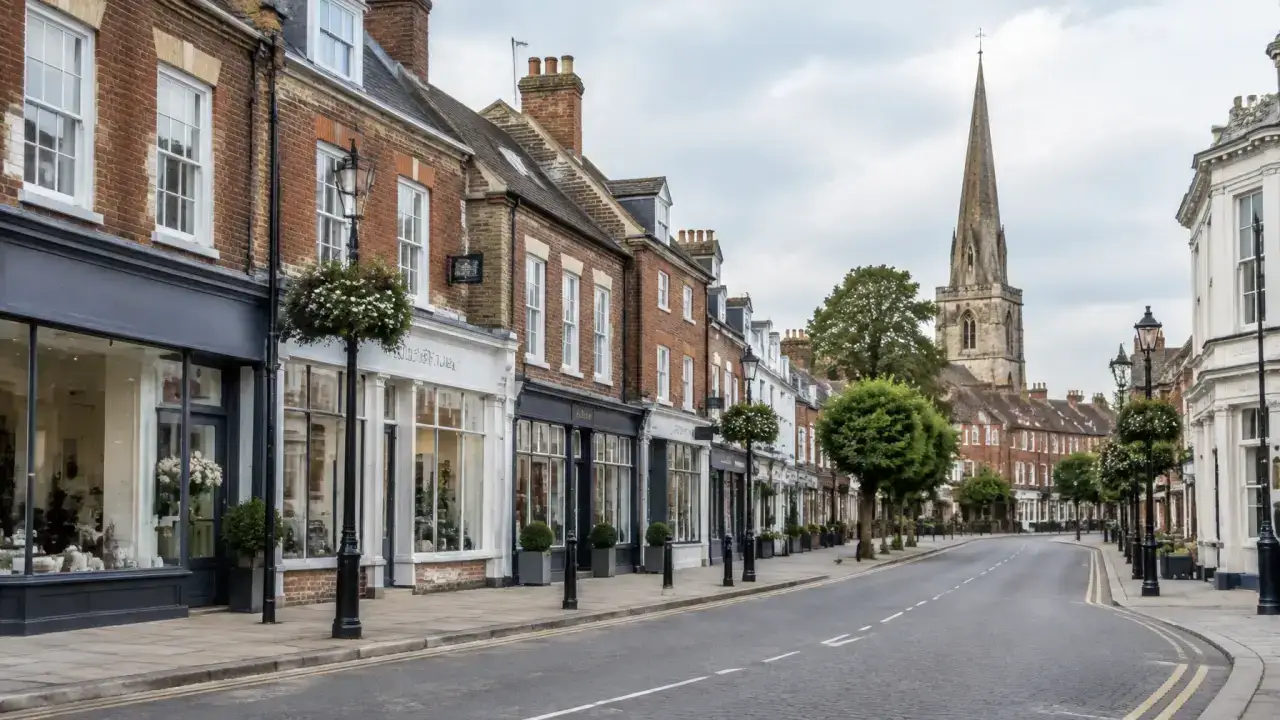 Beaconsfield old town commercial street — CQD commercial cleaning service area