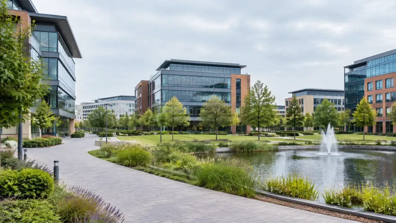 Bracknell modern business campus — CQD commercial cleaning service area