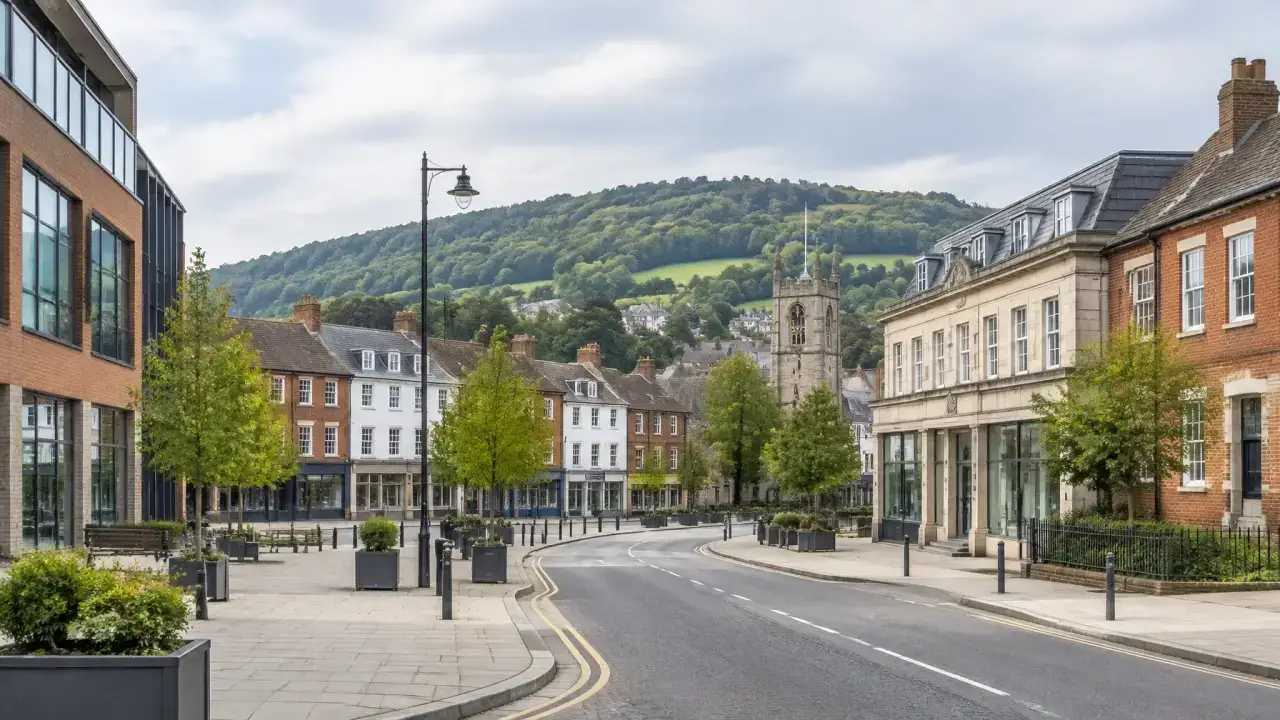 High Wycombe town centre and Chiltern commercial district — CQD commercial cleaning service area