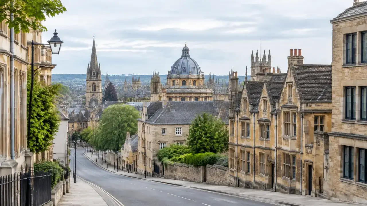 Oxford city centre with university spires — CQD commercial cleaning service area