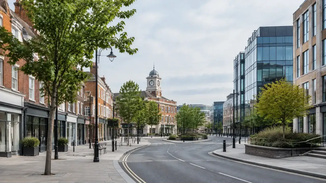 Uxbridge high street and West London business district — CQD commercial cleaning service area